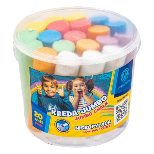 Farebná chodníková krieda, hrubá, veľké vedro, 20
