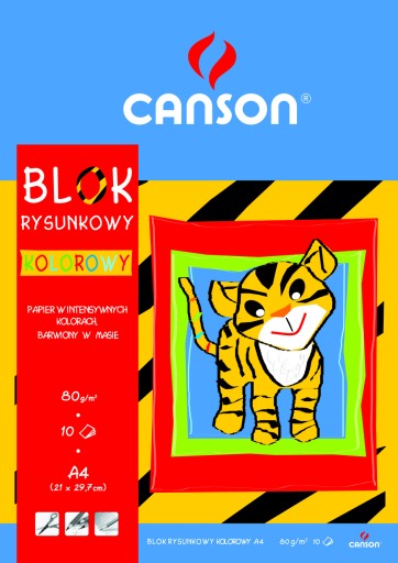 Podložka na kreslenie Canson A4/10k. 80 g. pestré