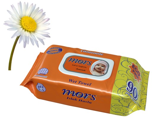 MORS Vlhčené obrúsky 90 ks s Harmančekovým klipom