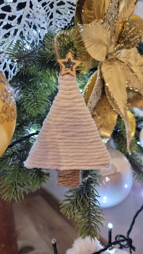 Točená bavlnená šnúra Macrame, prírodná, 200 m, 3 mm