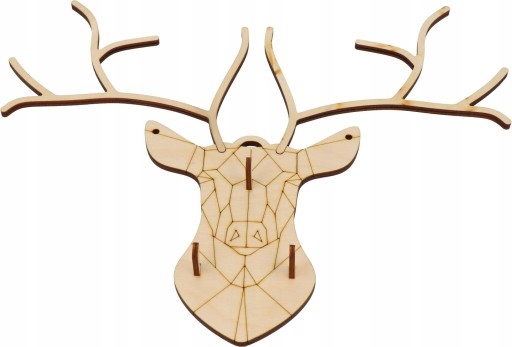 Drevený vešiak na kľúče na stenu DEER