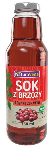 BREZOVÁ ŠŤAVA S PRÍCHUŤOU BRUSNICE 750 ml - NATURAVENA