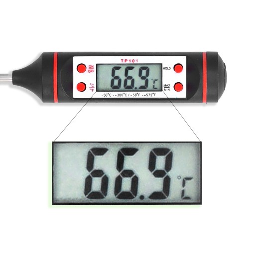 Digitálny kuchynský teplomer na pečenie mäsa a vína LCD kolíková sonda