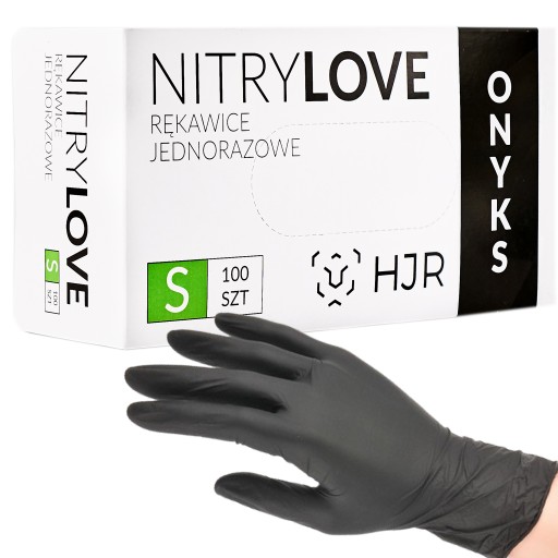 Rukavice HJR Medical NITRILE rukavice BLACK Onyx BLACK S