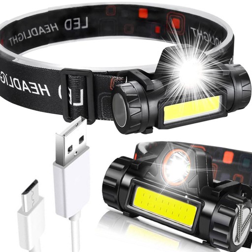 HLAVOVÁ LAMPA HLAVOVÁ LAMPA S MAGNETOVÝM COB MINI HLAVNÝM LAMPOM USB