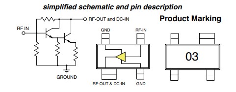 VAM-3 2Ghz Mini-Circuits SOT143 RF/DC zosilňovač