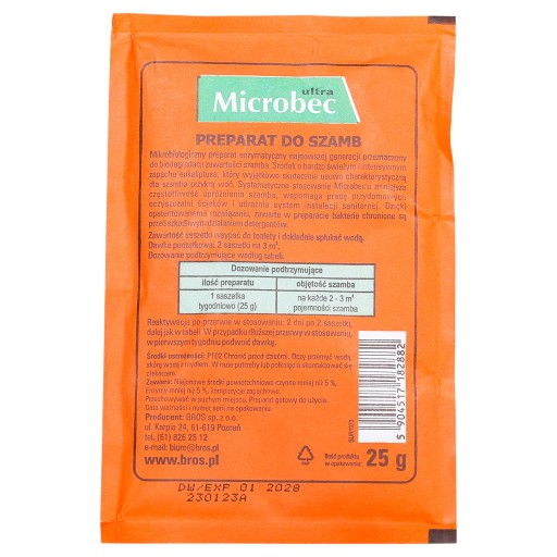 BROS MICROBEC PRÍPRAVOK NA Septiky 25g EUKALYPTUS