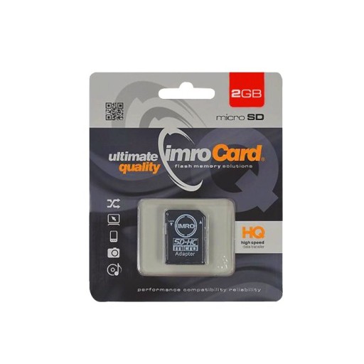 Pamäťová karta Imro 2GB microSDHC class 4 + adaptér