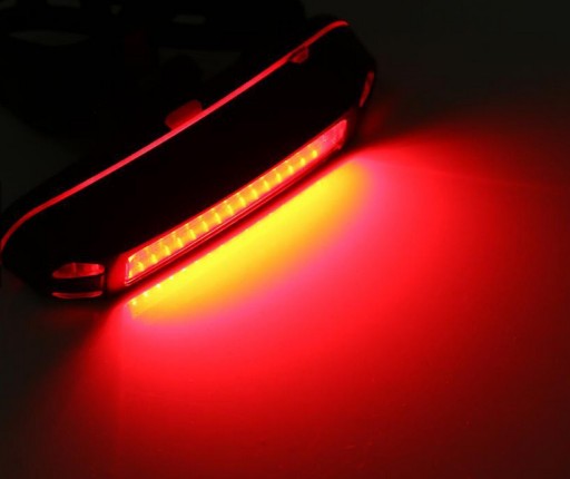 COB ZADNÁ CYKLISTICKÁ LAMPA 100 LM DO CYKLOKOČÍKU SKÚTER ČERVENÁ SILNÁ
