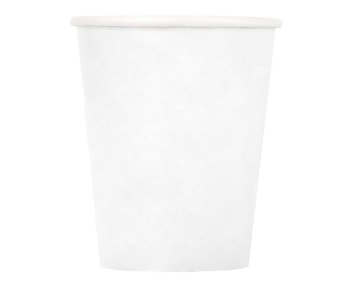 Biele hladké papierové poháre univerzálne 270 ml 8 ks.