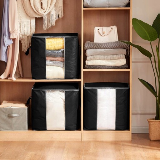 Veľký Box Organizér na posteľnú bielizeň, oblečenie, tašku, deku, XL, pevný do šatníka