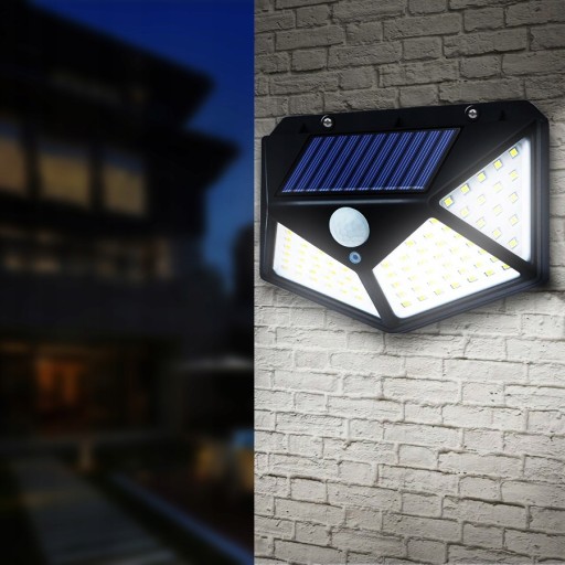 SOLÁRNA LAMPA SO SNÍMAČOM POHYBU SÚMRAK 100 LED
