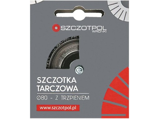 DRÔTENÁ KOTÚČOVÁ KEFA NA VŔTAČKU S DRŽIKOM SZCZOTPOL 80 mm PL