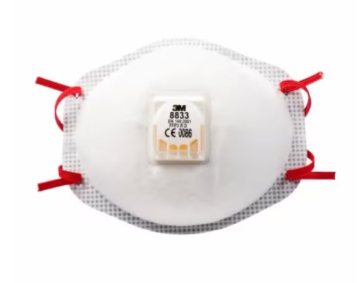 PRACHOVÁ MASKA Polomaska s ventilom 3M 8833 ffp3