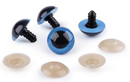 Oči pre hračky maskota 20mm modré - 1 pár