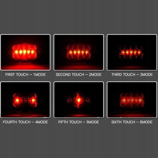 SVETLO NA BICYKEL, ZADNÉ SVETLO NA BICYKEL, 5 LED