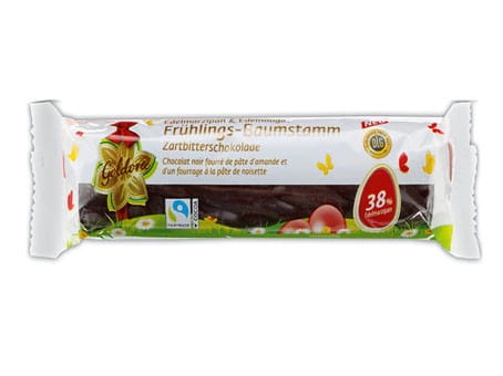 Goldora Baumstamm Zartb. marcipán s nugátom v tmavej čokoláde 100g