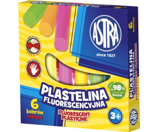 Fluorescenčná plastelína 6 farieb Astra