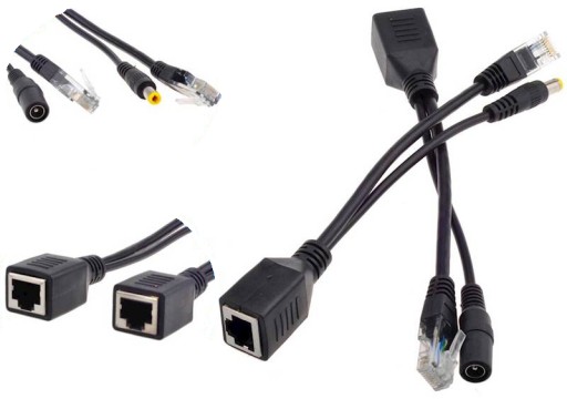 ADAPTÉR PoE LAN napájací zdroj pre AP ROUTER čierny