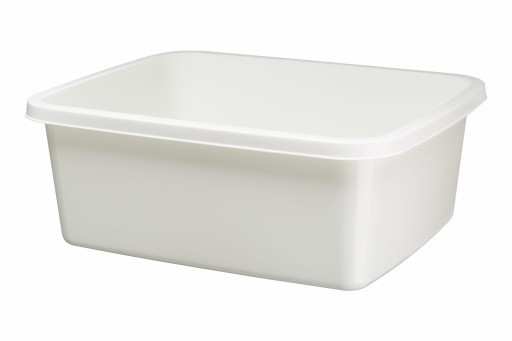 Plastová miska obdĺžniková, 12L, krémová