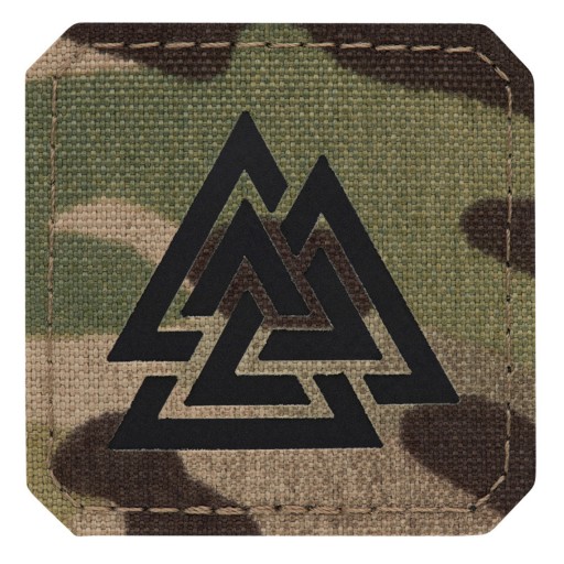 VELCRO NÁŠIVA LASEROVÝ VÝROBNÝ SYMBOL VALKNUT M-TAC BLACK-MULTICAM