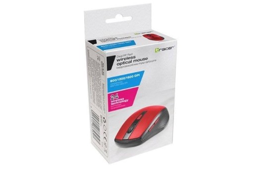 Myš TRACER DEAL RED RF NANO 1600DPI USB Red