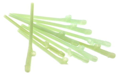 Fluorescenčné slamky na penis Dicky slamky na popíjanie