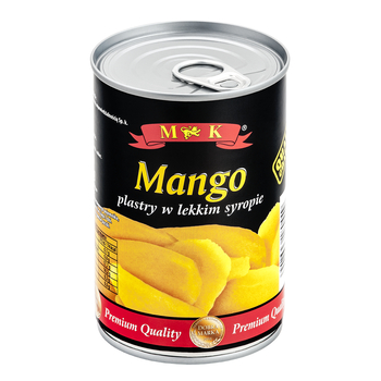 1x 425g MK Mangové plátky v light sirupe