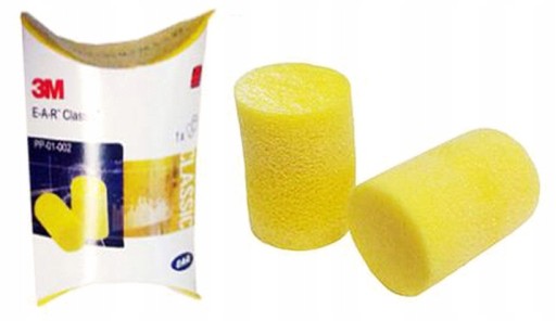 Klasické štuple do uší 3M EAR – ochrana 28 dB – pohodlné