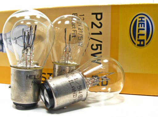 Žiarovka 21/5W 12V - P21/5W BAY15d Hella