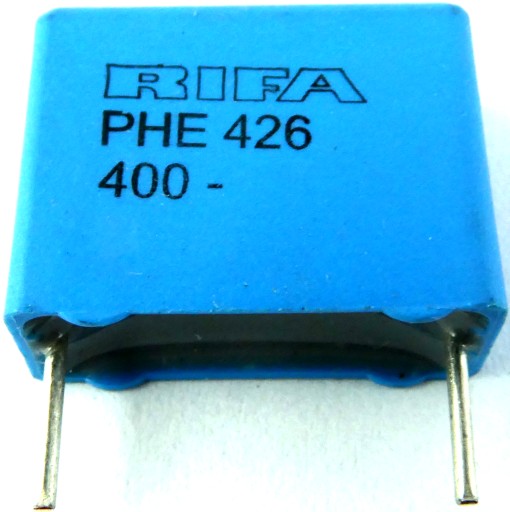 RIFA 0,22uF 220nF 400V DC 220V AC 5% 10ks.