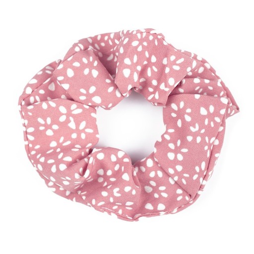 HAIR GUMBER scrunchie RUŽOVÉ bodky FROTÉ