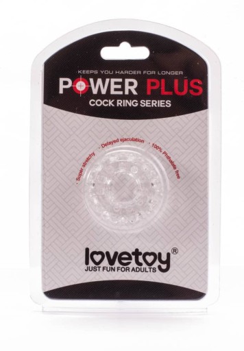 Priehľadný prsteň na penis Lovetoy Power Plus