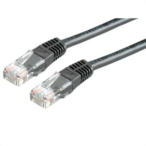 LAN UTP Cat.6 sieťový kábel s konektorom RJ45, čierny, 3m