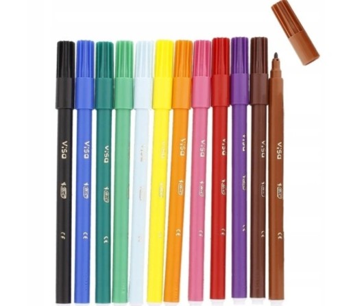 VÝLETY, ZNAČOVAČE, FAREBNÉ BIC PERÁ, 12 ks