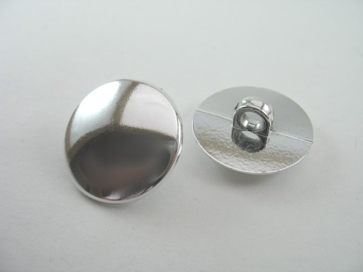 Plastový hríbový gombík, strieborný, 20mm