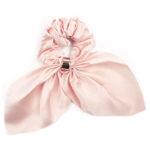 SCRUNCHIE gumička do vlasov, lososová mašľa