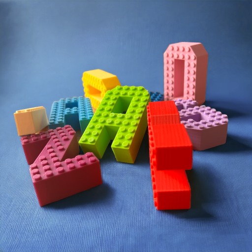 KAJAWIS LETKA 3D dekorácie stojace písmená v štýle LEGO NAME LETTER ECO