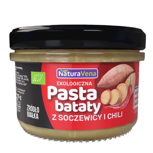 Pasta zo sladkých zemiakov so šošovicou a čili BIO 185g