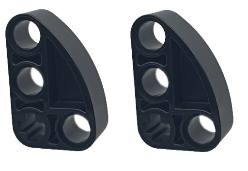 LEGO Liftarm 2x3 Ellipse Black 71708 - 2 ks