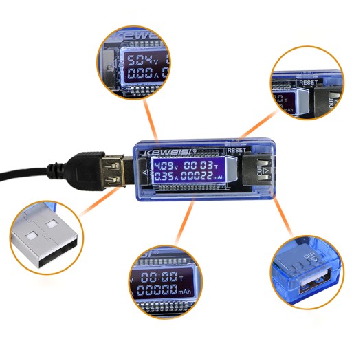 METER VOLTMETER USB AMPÉRMETER TESTER NAPÄŤOVÉHO PRÚDU