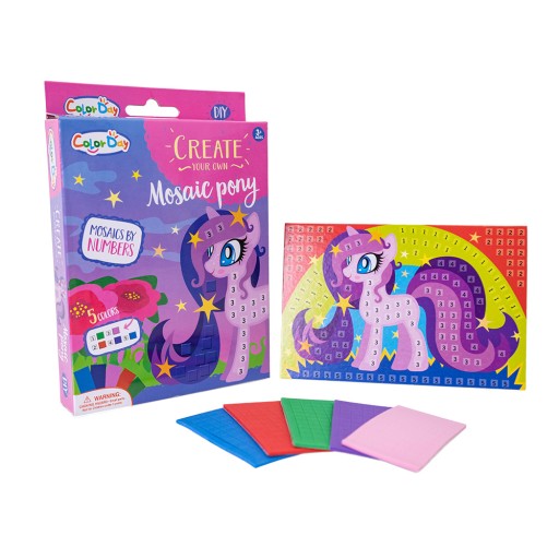 MOZAICOVÁ NÁLEPKA PODĽA ČÍSEL NÁLEPKY PONY