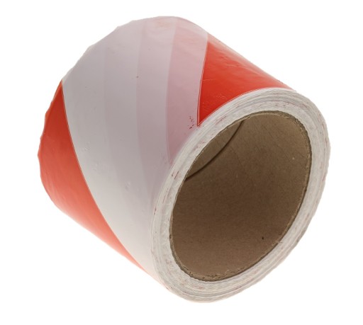 VÝSTRAŽNÁ PÁSKA 80 mm x 100 m OHS BIELA ČERVENÁ