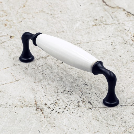 RETRO NÁBYTKOVÁ ÚCHYTKA PORCELÁN KUCHYŇSKÁ SKRIŇOVÁ ÚCHYTKA ZÁSUVKY 128MM