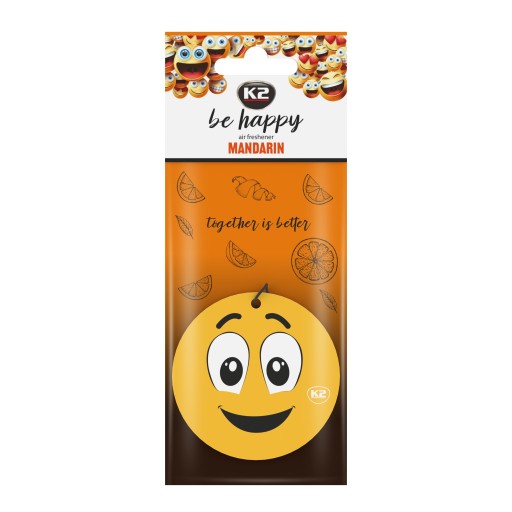 K2 BE HAPPY MANDARIN vôňa do auta PENDANT osviežovač vzduchu do auta