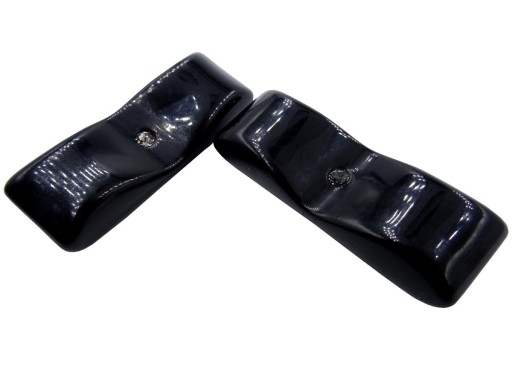 45-15mm Ozdobné gombíky 1 kus ČIERNA farba so zirkónom K641 15061