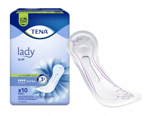 TENA Lady Slim Extra - anatomické plienky 10 ks