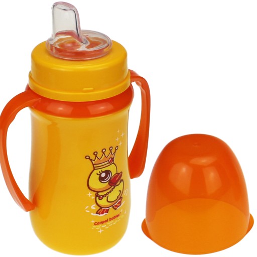HRNEK NA TRÉNING FĽAŠU 240 ml STRIEBORNÁ FĽAŠA PRE DETI 6M+ CANPOL BABIES