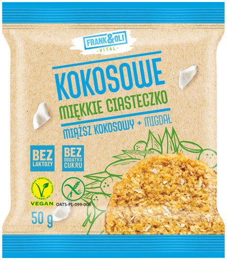 Kokosová sušienka s mandľou Frank & Oli 50 g x 6 ks