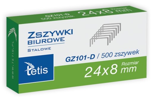 KANCELÁRSKE ZOŠÍVAČKY pre 24/8 zošívačku 500 KS Tetis SOLID and CLEAN